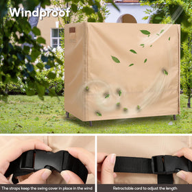 uHousDeco fabric-protection 420D UV-coated material shields patio swing from sun