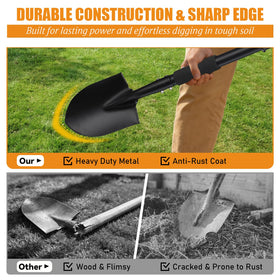 UIABOPZ D-handle grip provides ergonomic control during digging tasks.