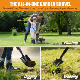 UIABOPZ versatile shovel for gardening, beach, camping across seasons.