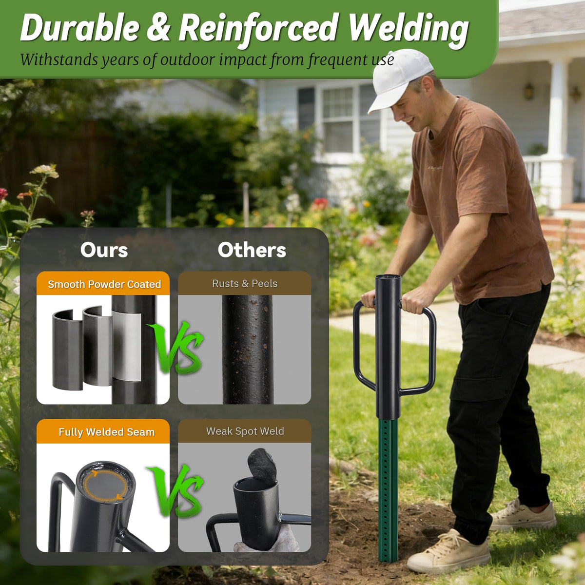 UIABOPZ durable welded body resists rust and wear for long term use