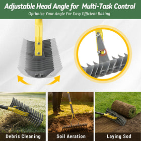 UIABOPZ Thatch Rake rust-resistant handle for lasting outdoor use