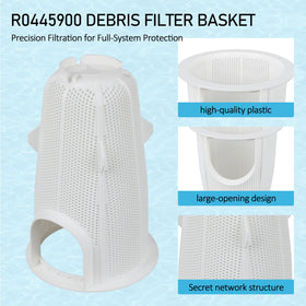 Uietuc R0445900 debris basket for Stealth E Pump keeps water moving and reduces maintenance