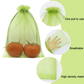 Uigidori double drawstring bag keeps produce secure and easy to close