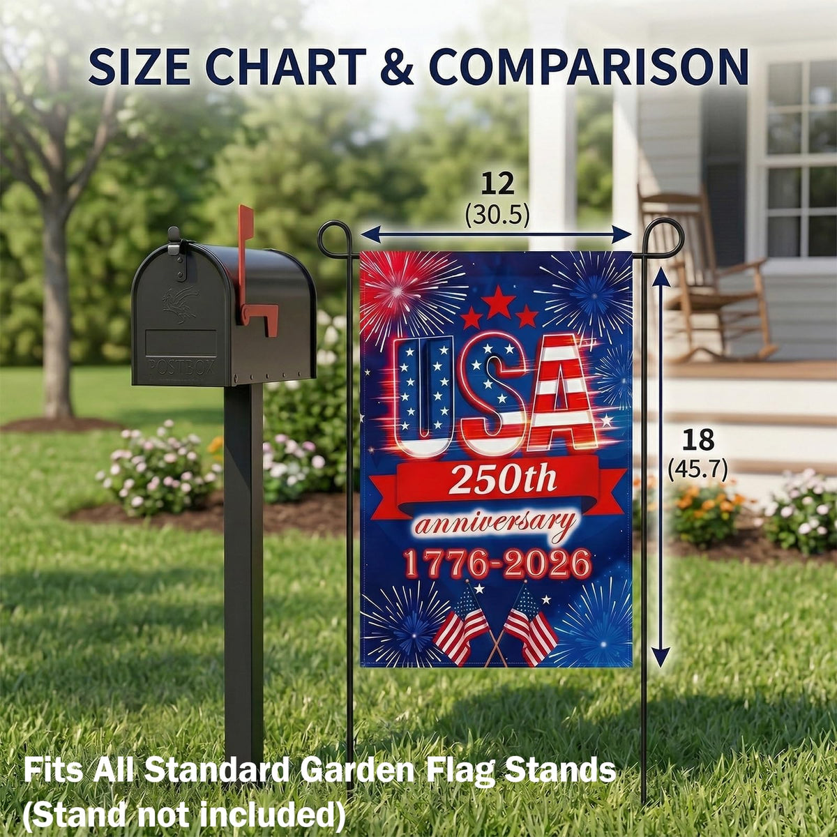 UIMIU 12x18 inch yard flag fits most outdoor flagpoles for easy setup