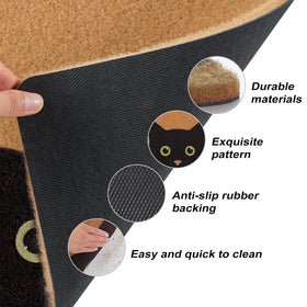 Non-slip PVC backing shown on the UINI mat keeps in place on dry surfaces.