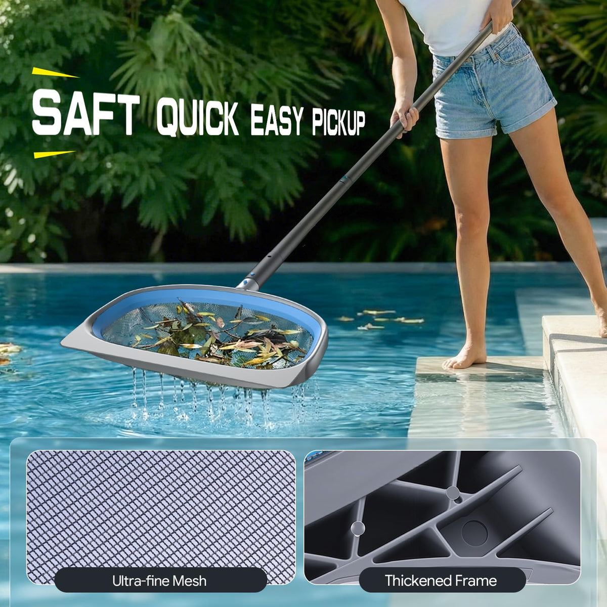 UIRWAY cleaning gloves provide waterproof grip for pool scrubbing