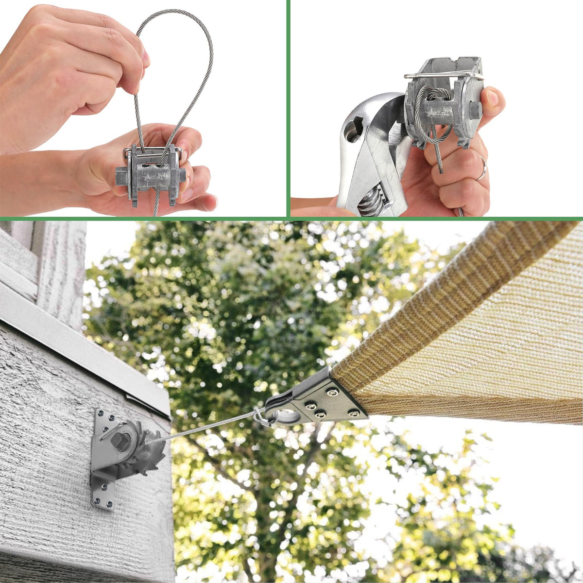 UIRWAY pad eyes anchor points for sturdy outdoor mounting