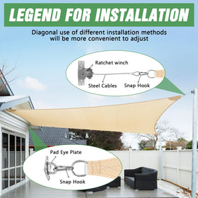 UIRWAY ratchet winch for smooth tensioning of shade sails
