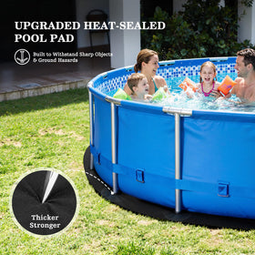 UIRWAY seamless pre-cut fit pool pad for 24ft round pools