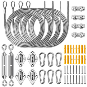 UIRWAY shade sail hardware kit full kit ready for outdoor mounting