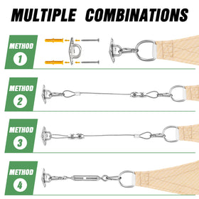 UIRWAY rust-proof pad eyes and hooks for secure sail mounting