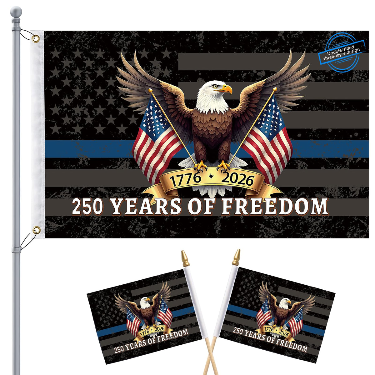 Uixitoil 3x5 flag with double-sided print for outdoor visibility