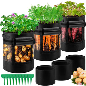 UJG 360° potato grow bag shows root growth clearly for easy monitoring.