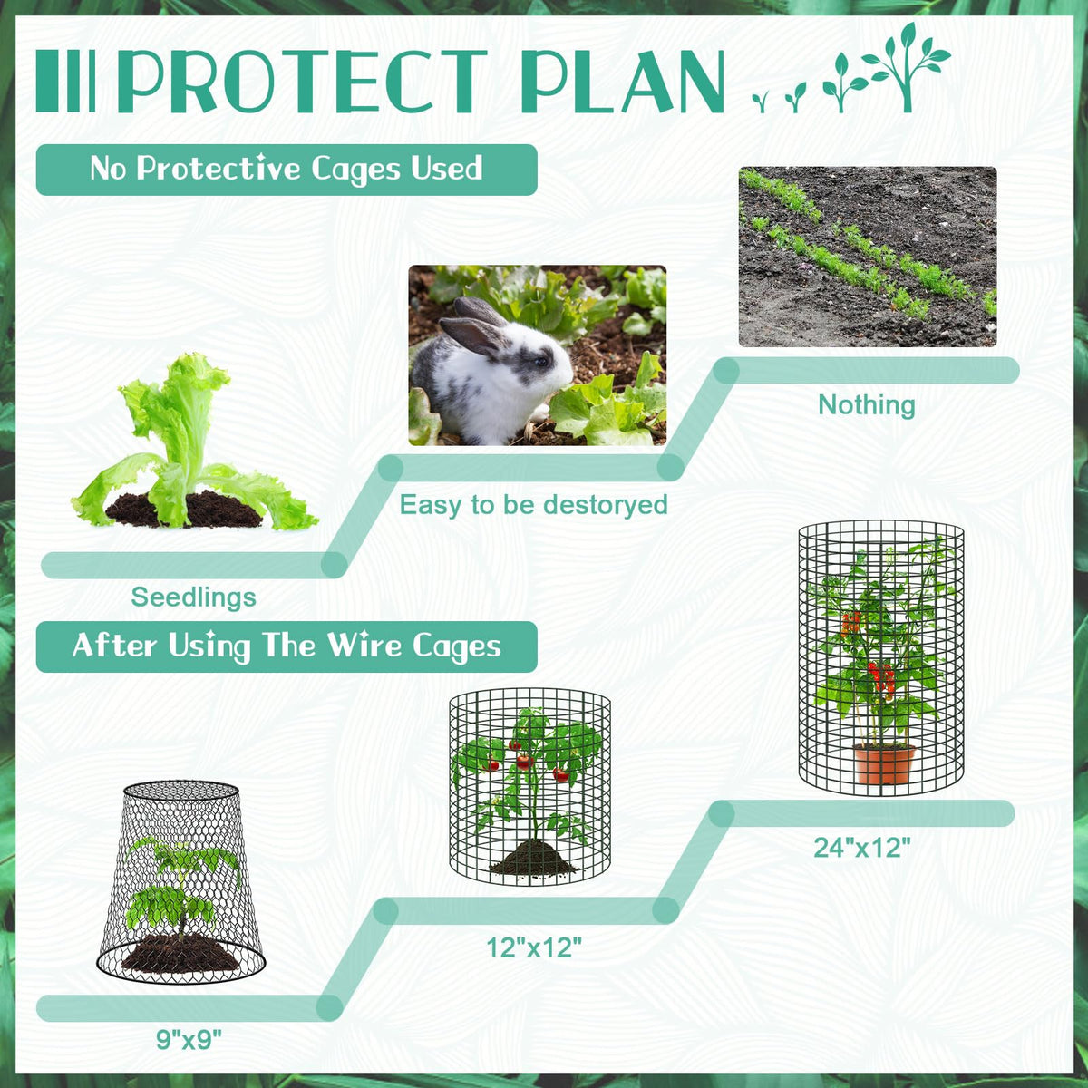 UJG ground stakes securely anchor protectors for stable garden protection