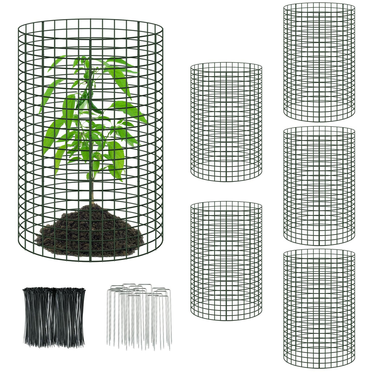 UJG plant protector 24x12 panel set front view protects plants from animals.