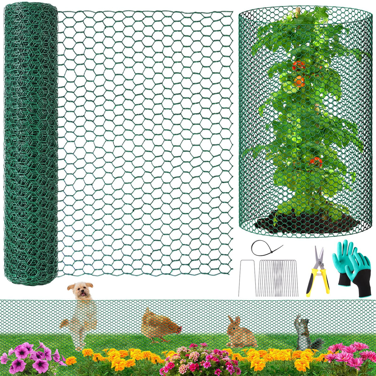 UJG plant protectors complete kit ready to guard outdoor plants from animals.