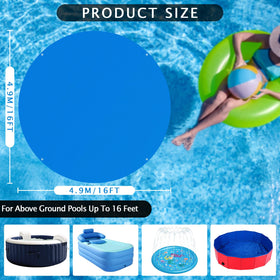 UJG pool ground cloth edge with button holes for secure, durable setup