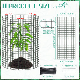 UJG wire mesh plant cage shows flexible shape options for garden beds
