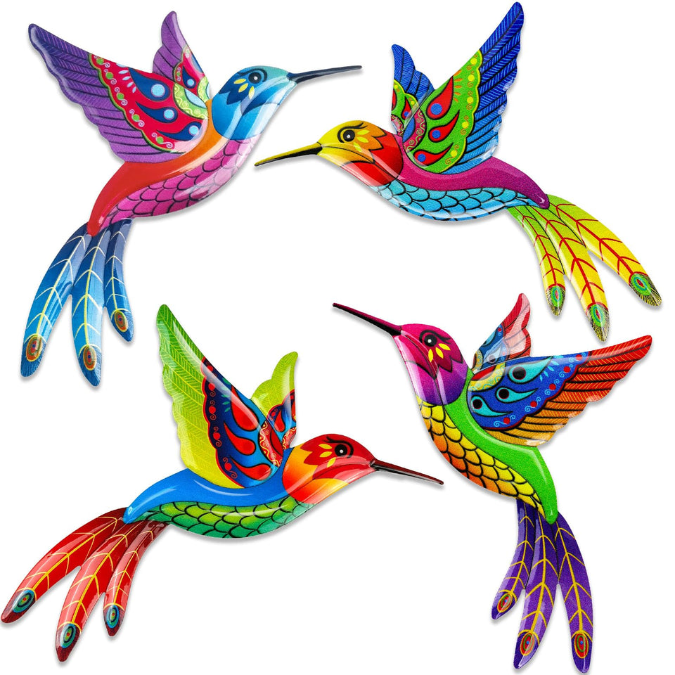 ULENDIS hummingbird wall art 1 adds vibrant 3D color to outdoor spaces.