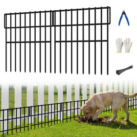 ULIOK 14-panel no-dig garden fence assembly for easy border setup.