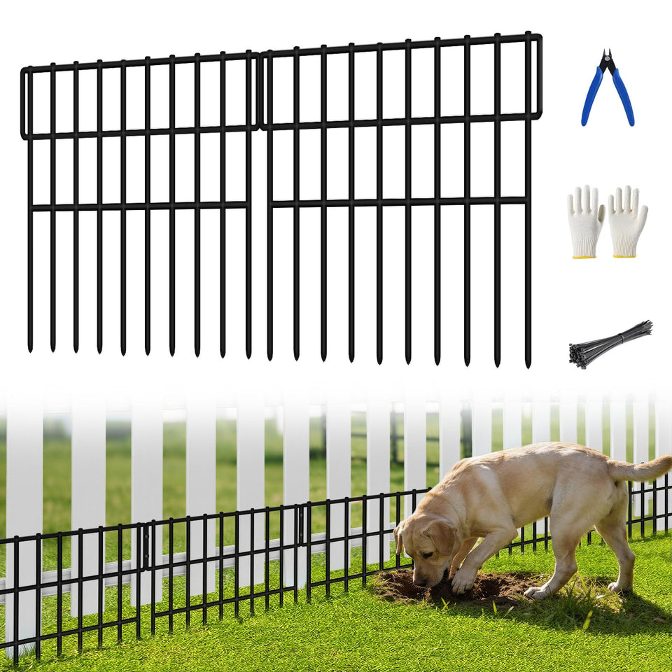 ULIOK 14-panel no-dig garden fence assembly for easy border setup.