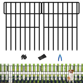 ULIOK Animal Barrier Fence assembled along a 27-foot border to protect gardens from small intruders