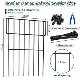 ULIOK fence spike spacing shown at 1.52 inches blocks small animals effectively