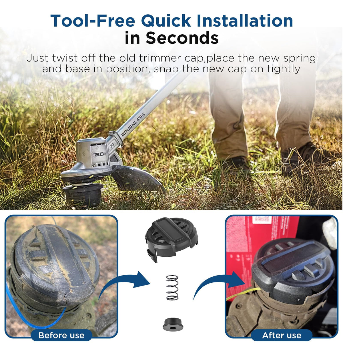 Ulreon 2-pack replacement kit for regular lawn care.