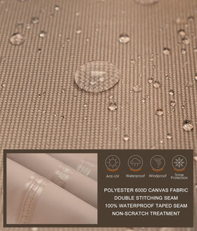 ULTCOVER 600D full-coverage design shields the grill from sun and debris