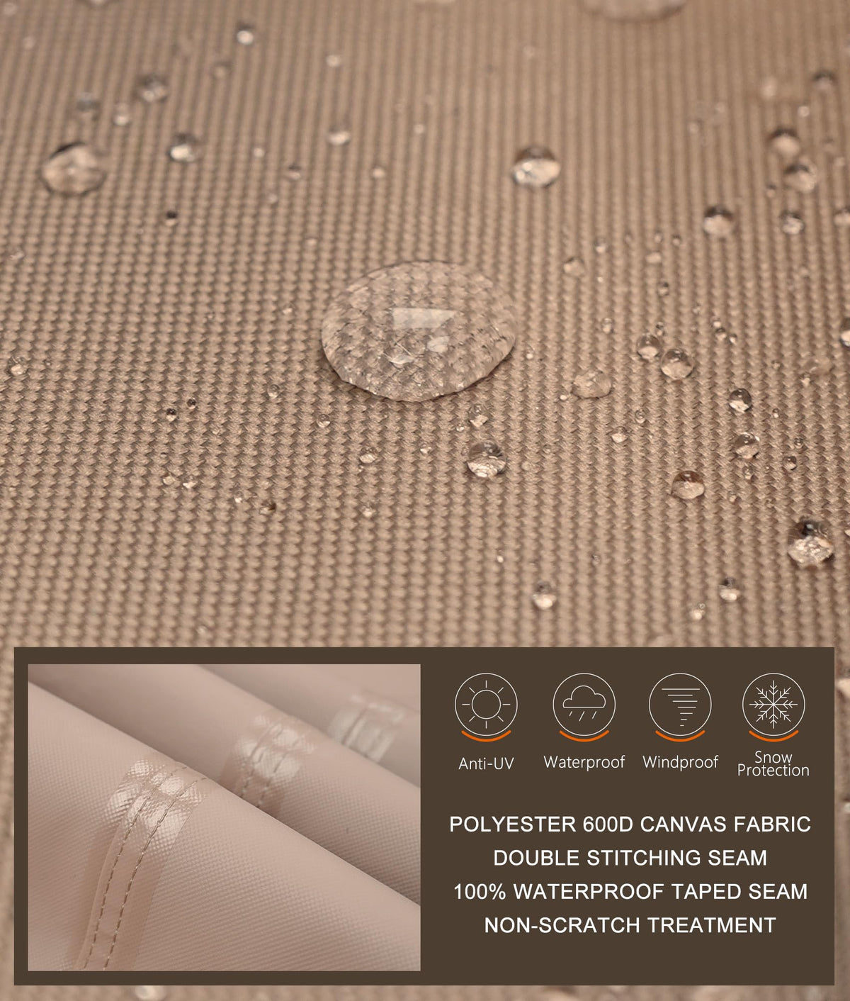 ULTCOVER 600D griddle cover full-coverage design shields from sun and debris