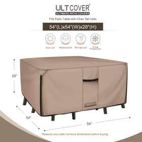 ULTCOVER 600D canvas with waterproof backing protects outdoor furniture from moisture.
