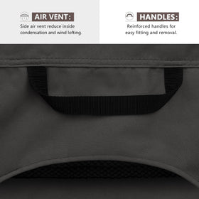 ULTCOVER clip-and-drawcord secure system on loveseat edges