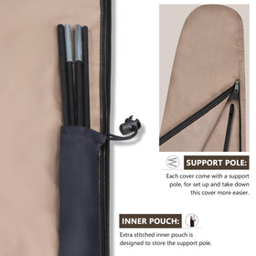 ULTCOVER elastic hem cord with toggle for a tight seal.