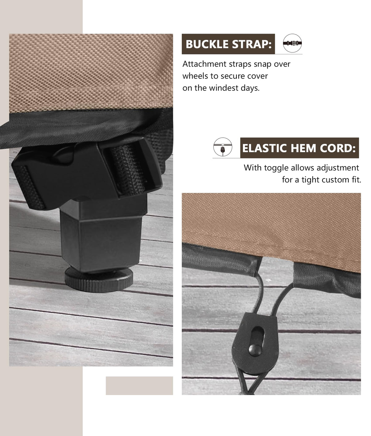 ULTCOVER 600D polyester close-up shows rugged outdoor durability
