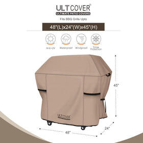 ULTCOVER heavy-duty BBQ cover for 2-3 burners preserves grill appearance by blocking sun and fading.