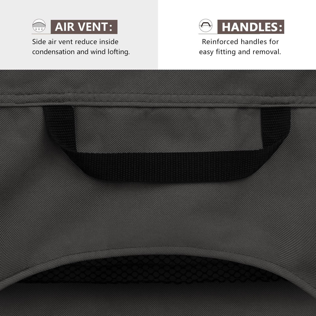 ULTCOVER heavy-duty drawcord and clips secure cover against wind.