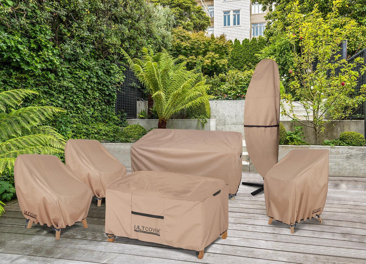 ULTCOVER brown finish blends with outdoor décor.