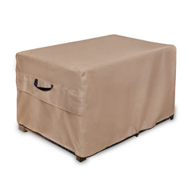 ULTCOVER deck box cover protects outdoor storage from rain and sun at 54 by 28 inches.