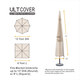 ULTCOVER cover shows waterproof backing to guard against rain and snow