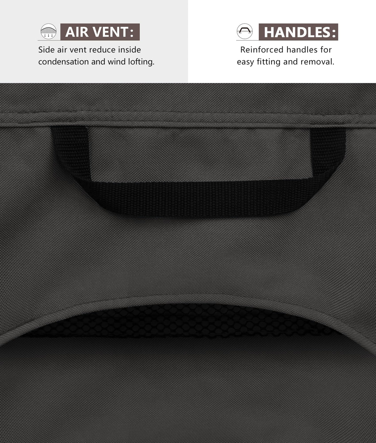 ULTCOVER plastic-clips-elastic-drawcords secure the cover in strong winds.