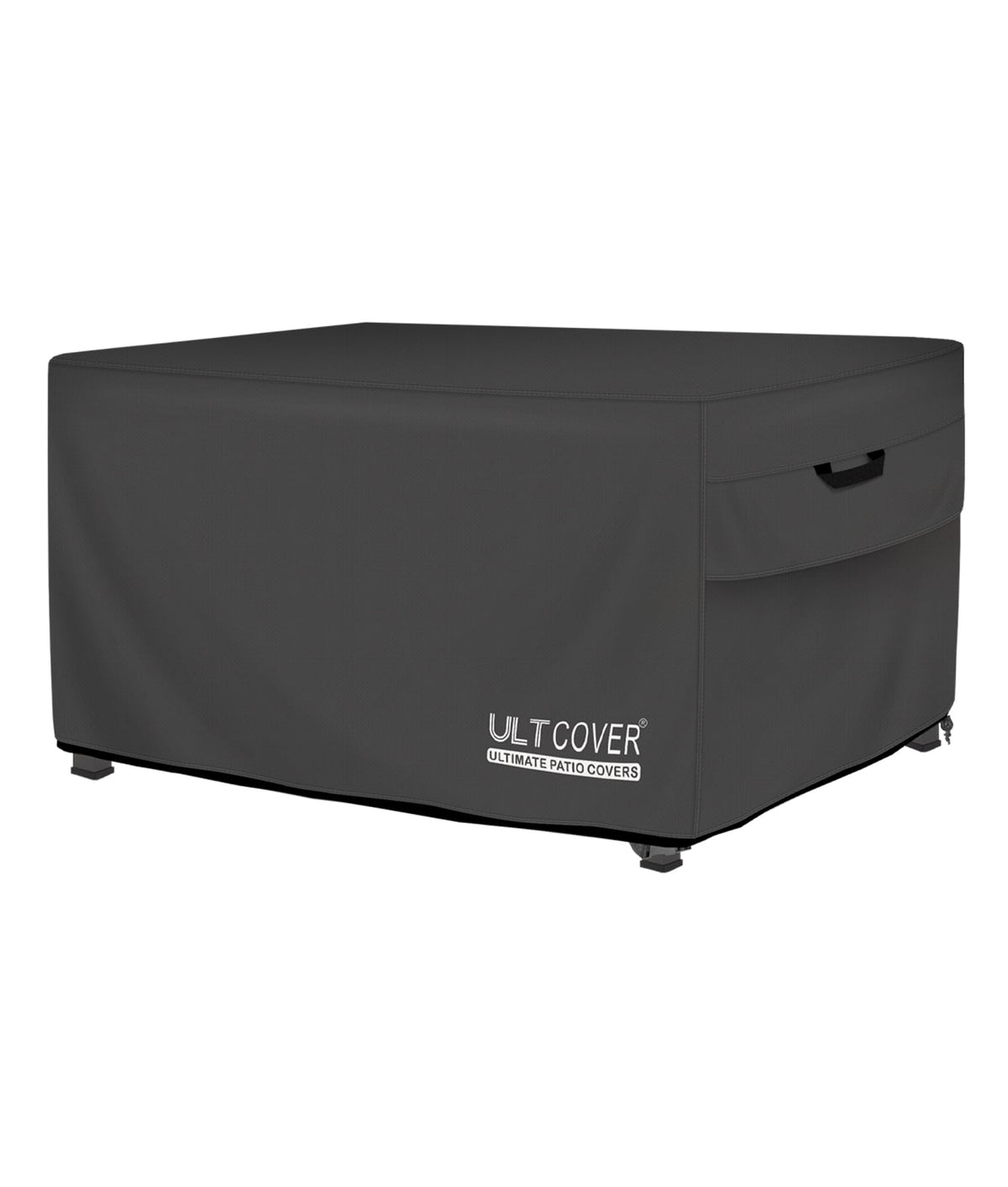 ULTCOVER rectangular-fire-pit-table-cover 52x34 inch shields from rain and sun.