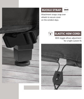 ULTCOVER side-vent-design promotes airflow to prevent moisture around the fire pit.