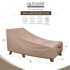 ULTCOVER chaise cover with side vents promoting airflow around the lounge