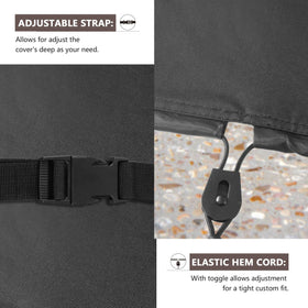 ULTCOVER side vent design reduces wind uplift and keeps grill dry.