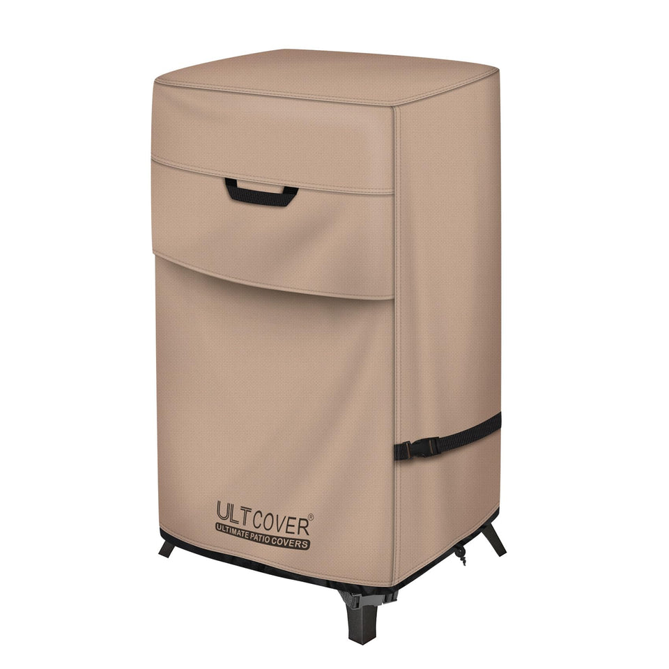 ULTCOVER vertical smoker cover front view provides full protection for outdoor use