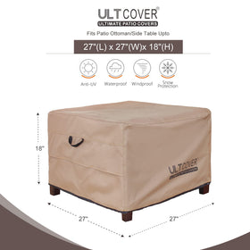 ULTCOVER ottoman cover side vents promoting airflow to keep furniture dry
