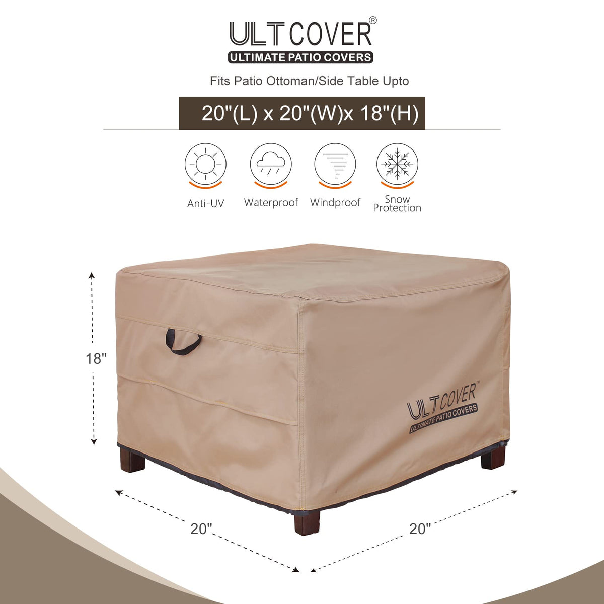 ULTCOVER vented side design promotes airflow for quick drying