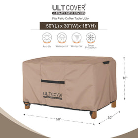 ULTCOVER waterproof 600D polyester close-up shows rugged material and waterproof backing