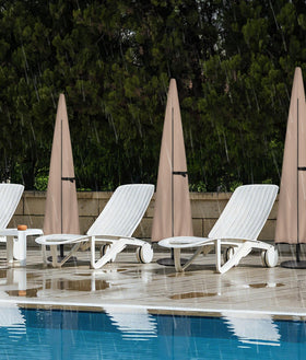 ULTCOVER cover helps keep your umbrella looking new between seasons.