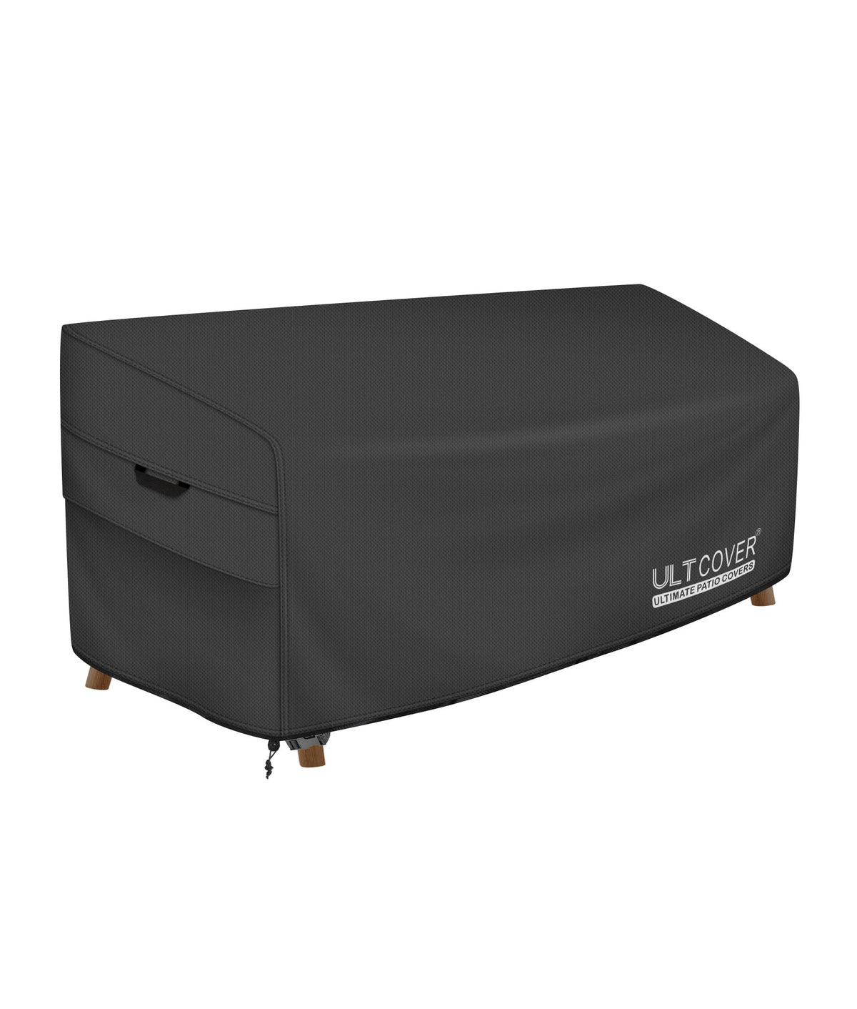 ULTCOVER waterproof outdoor sofa cover shields 86W x 30D x 35H from rain and sun.